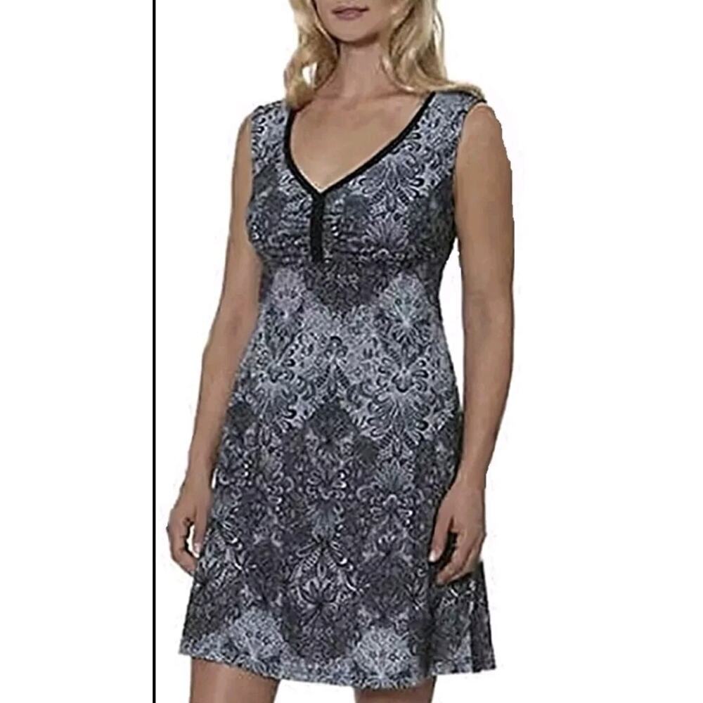 Gerry Black Floral Sleeveless Dress Extra Small NWT